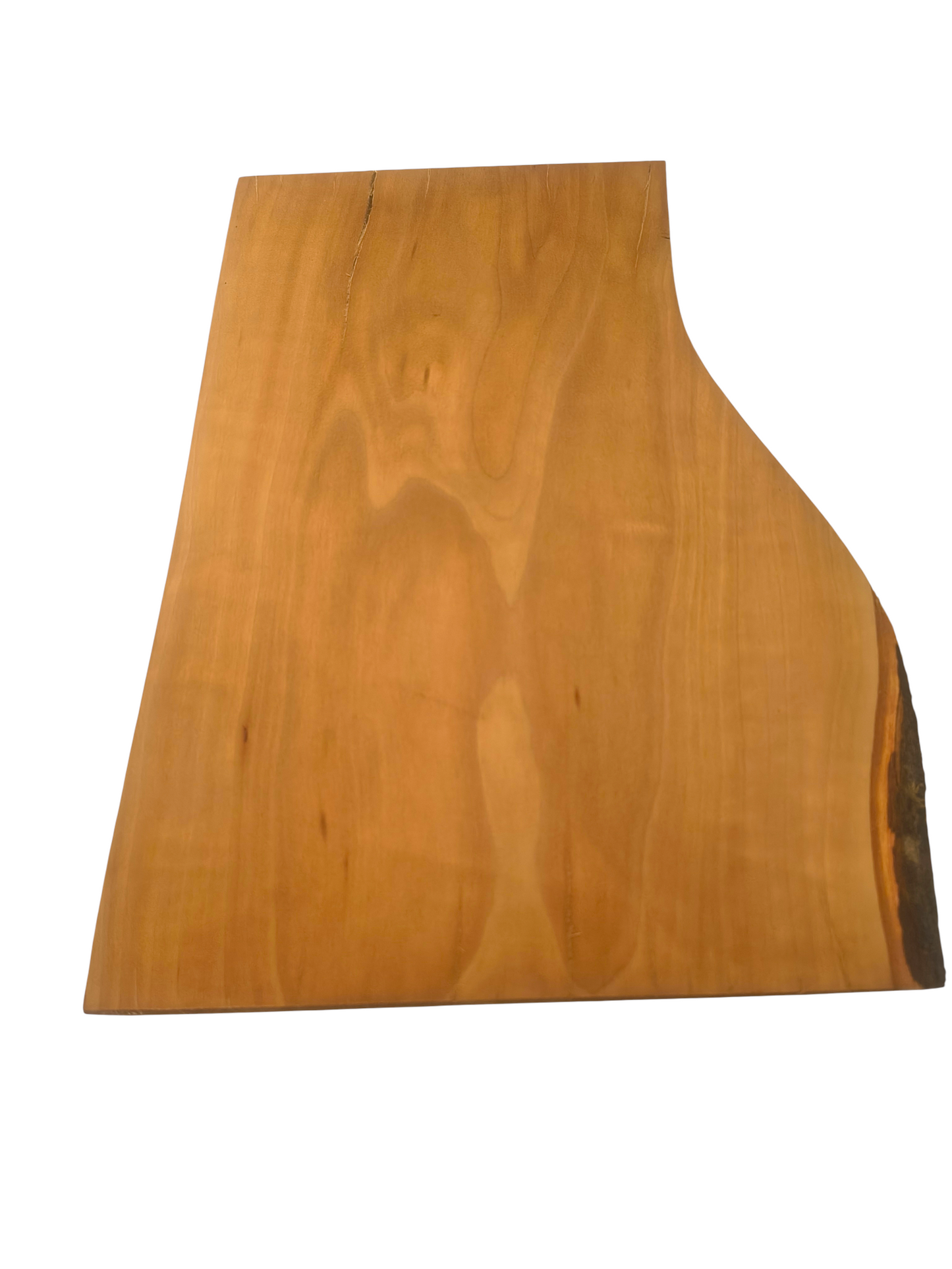 Deska z jabłoni | Deska z drewna jabłoniowego – unikatowa, olejowana, okorowana, naturalna, idealna do kuchni i serwowania