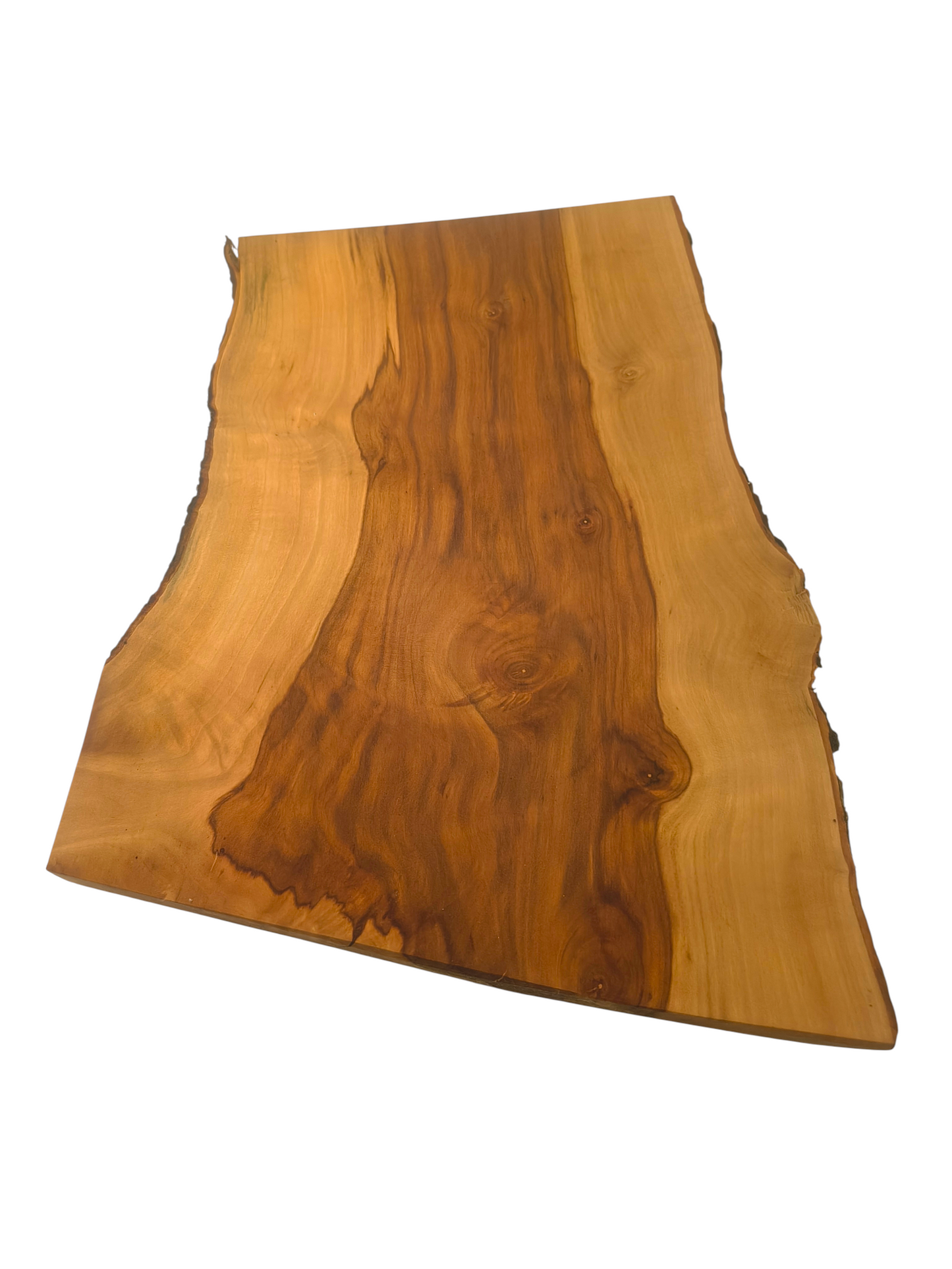 Deska z jabłoni | Deska z drewna jabłoniowego – unikatowa, olejowana, okorowana, naturalna, idealna do kuchni i serwowania