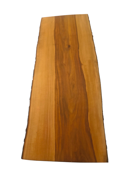 Deska z jabłoni | Deska z drewna jabłoniowego – unikatowa, olejowana, okorowana, naturalna, idealna do kuchni i serwowania