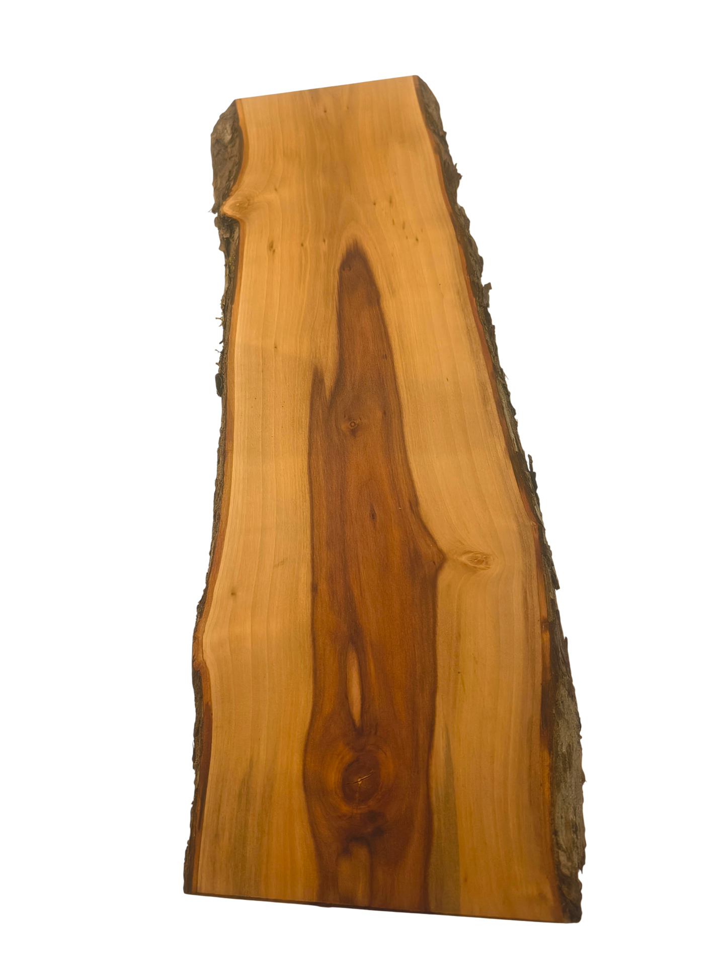 Deska z jabłoni | Deska z drewna jabłoniowego – unikatowa, olejowana, okorowana, naturalna, idealna do kuchni i serwowania