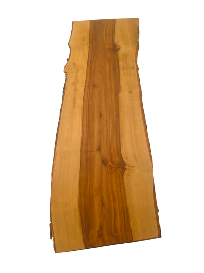 Deska z jabłoni | Deska z drewna jabłoniowego – unikatowa, olejowana, okorowana, naturalna, idealna do kuchni i serwowania