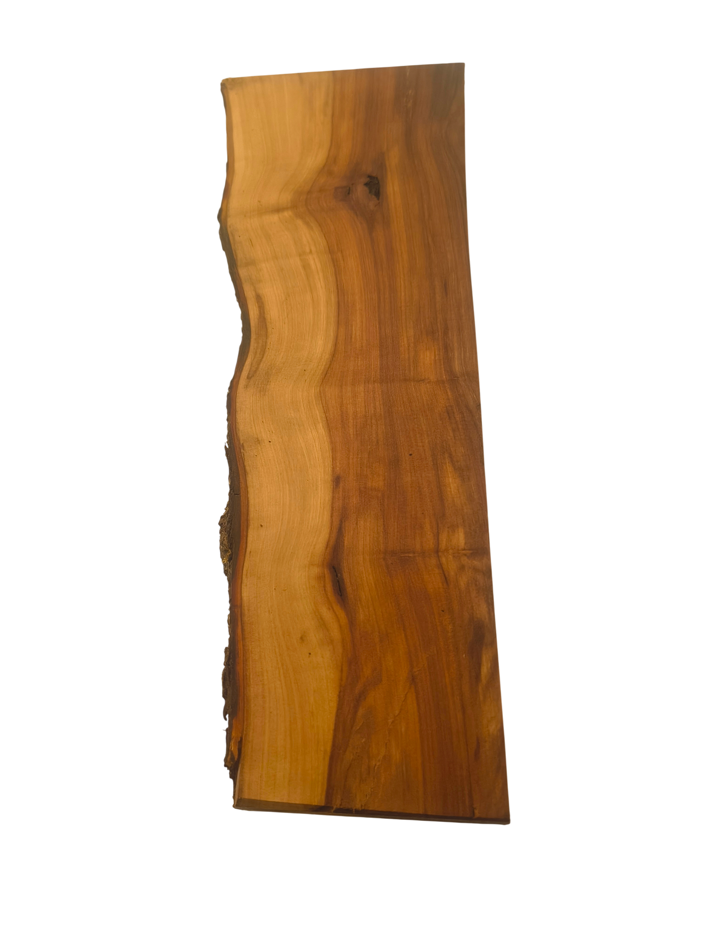 Deska z jabłoni | Deska z drewna jabłoniowego – unikatowa, olejowana, okorowana, naturalna, idealna do kuchni i serwowania