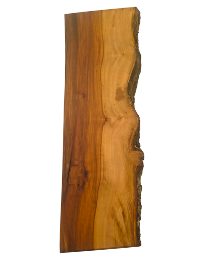 Deska z jabłoni | Deska z drewna jabłoniowego – unikatowa, olejowana, okorowana, naturalna, idealna do kuchni i serwowania