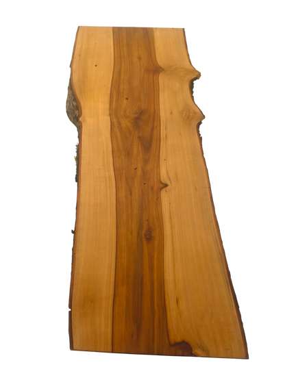 Deska z jabłoni | Deska z drewna jabłoniowego – unikatowa, olejowana, okorowana, naturalna, idealna do kuchni i serwowania