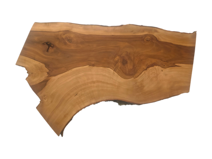 Deska z drewna jabłoniowego – unikatowa, olejowana, okorowana