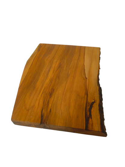 Deska z jabłoni | Deska z drewna jabłoniowego – unikatowa, olejowana, okorowana, naturalna, idealna do kuchni i serwowania