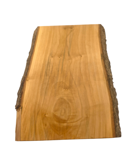 Deska z jawora | Deska z drewna jaworowego – unikatowa, olejowana, okorowana, naturalna, idealna do kuchni i serwowania