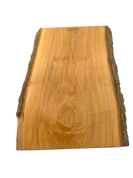 Deska z jawora | Deska z drewna jaworowego – unikatowa, olejowana, okorowana, naturalna, idealna do kuchni i serwowania