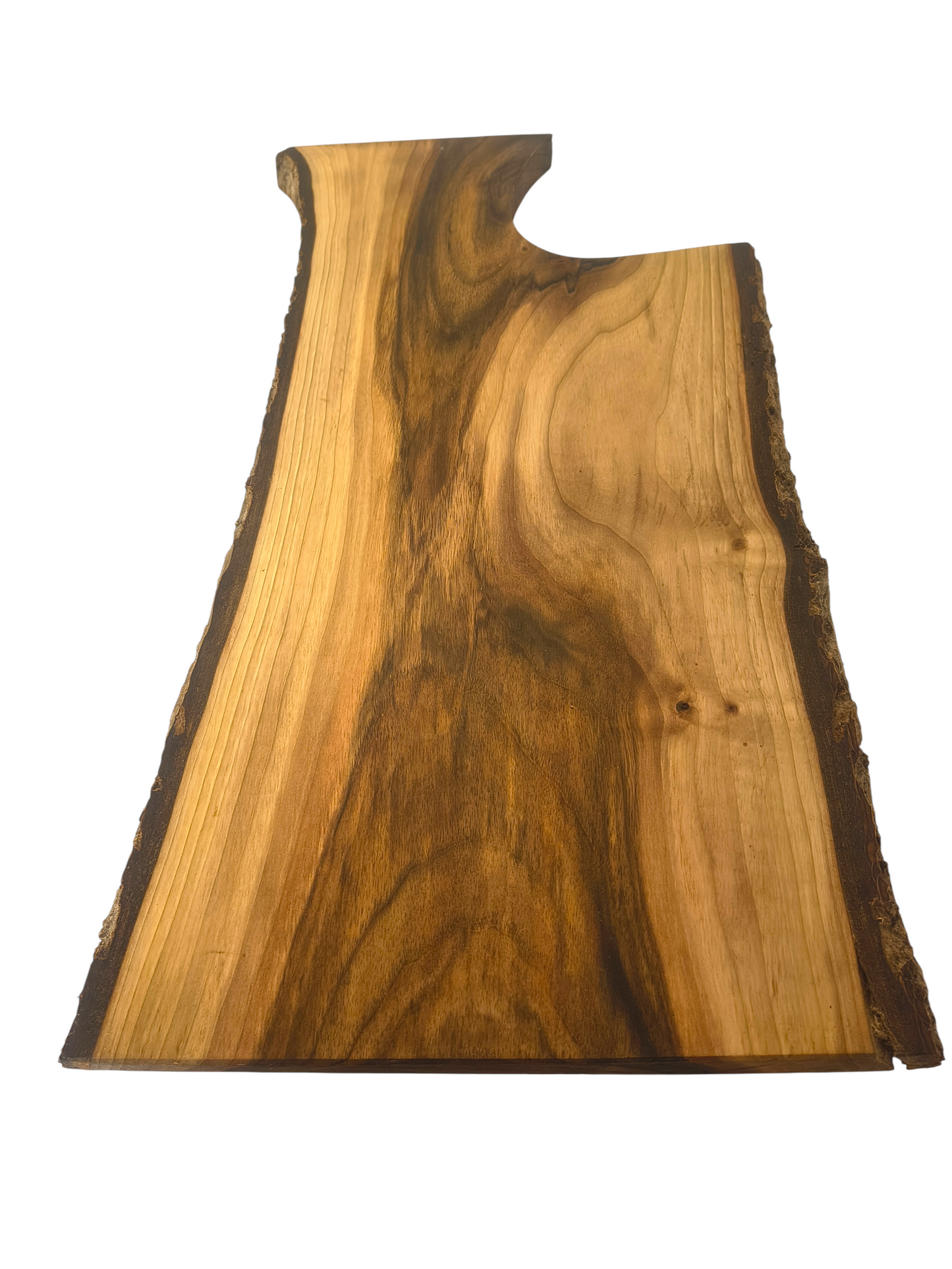 Deska z orzecha | Deska z drewna orzecha włoskiego – unikatowa, olejowana, okorowana, naturalna, idealna do kuchni i serwowania