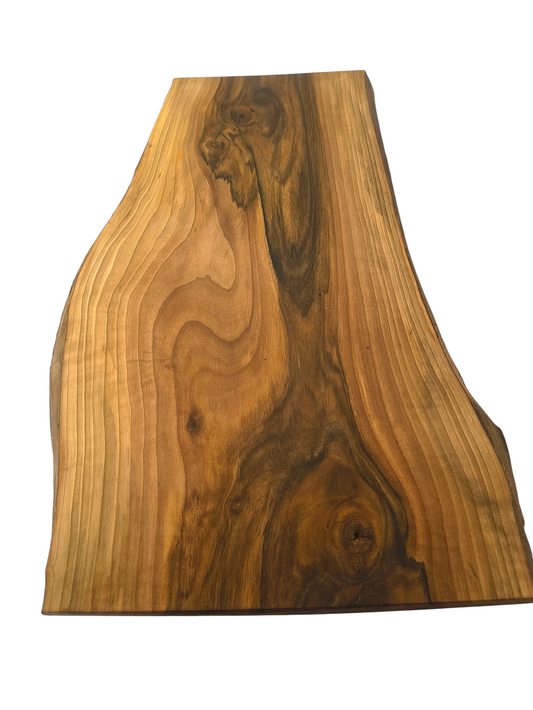 Deska z orzecha | Deska z drewna orzecha włoskiego – unikatowa, olejowana, okorowana, naturalna, idealna do kuchni i serwowania