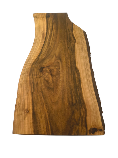 Deska z orzecha | Deska z drewna orzecha włoskiego – unikatowa, olejowana, okorowana, naturalna, idealna do kuchni i serwowania