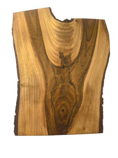 Deska z orzecha | Deska z drewna orzecha włoskiego – unikatowa, olejowana, okorowana, naturalna, idealna do kuchni i serwowania
