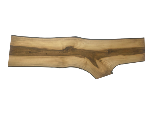 Deska z drewna orzecha włoskiego – unikatowa, olejowana, okorowana