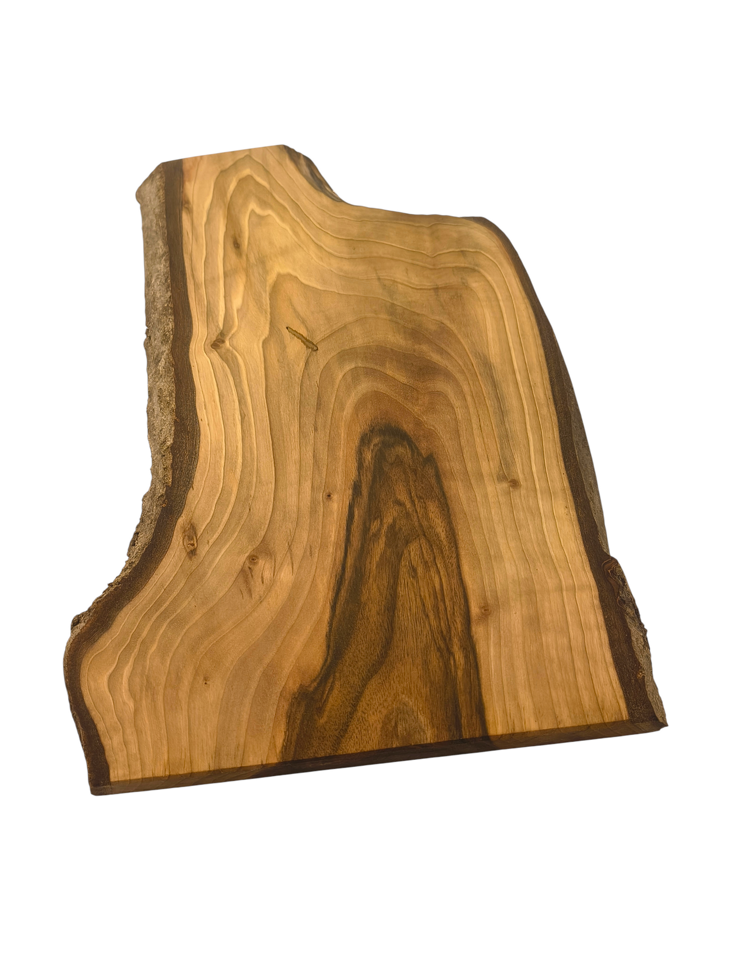 Deska z orzecha | Deska z drewna orzecha włoskiego – unikatowa, olejowana, okorowana, naturalna, idealna do kuchni i serwowania