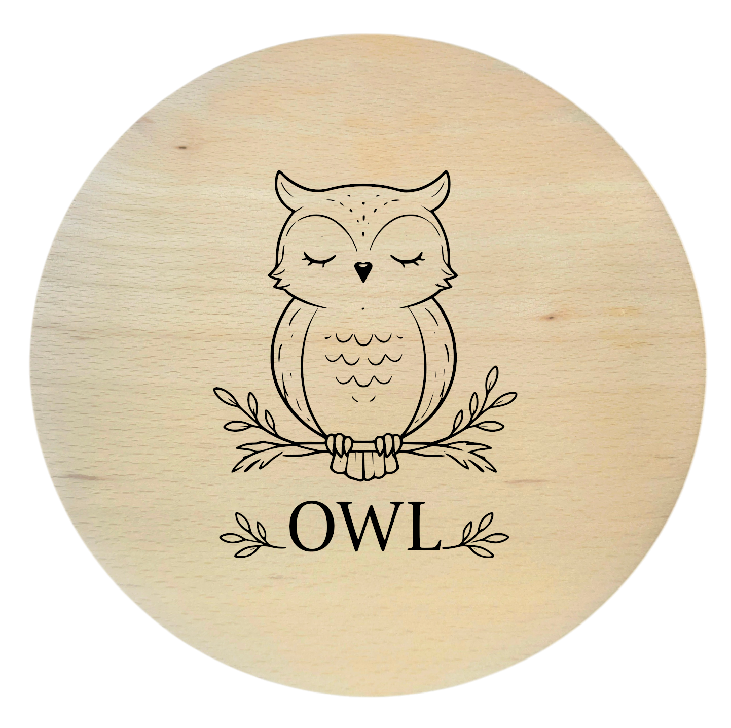 drewniana deska bukowa z grawerem sowy deska dla dzieci 20 cm